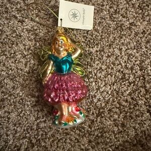 Christopher Radko Gold and Green Ornament